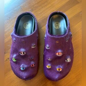 Esenes Purple Loafers with Eye Design